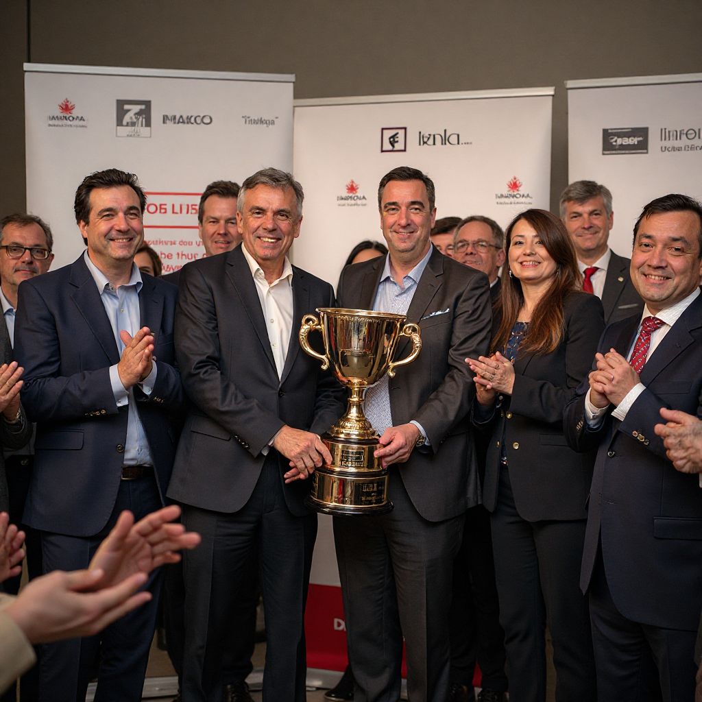 Celebración de premio de excelencia en servicio